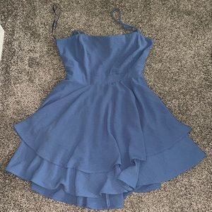 An open back blue dress from Windsor.